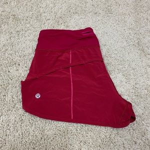 lululemon Speed Short, size 6, red